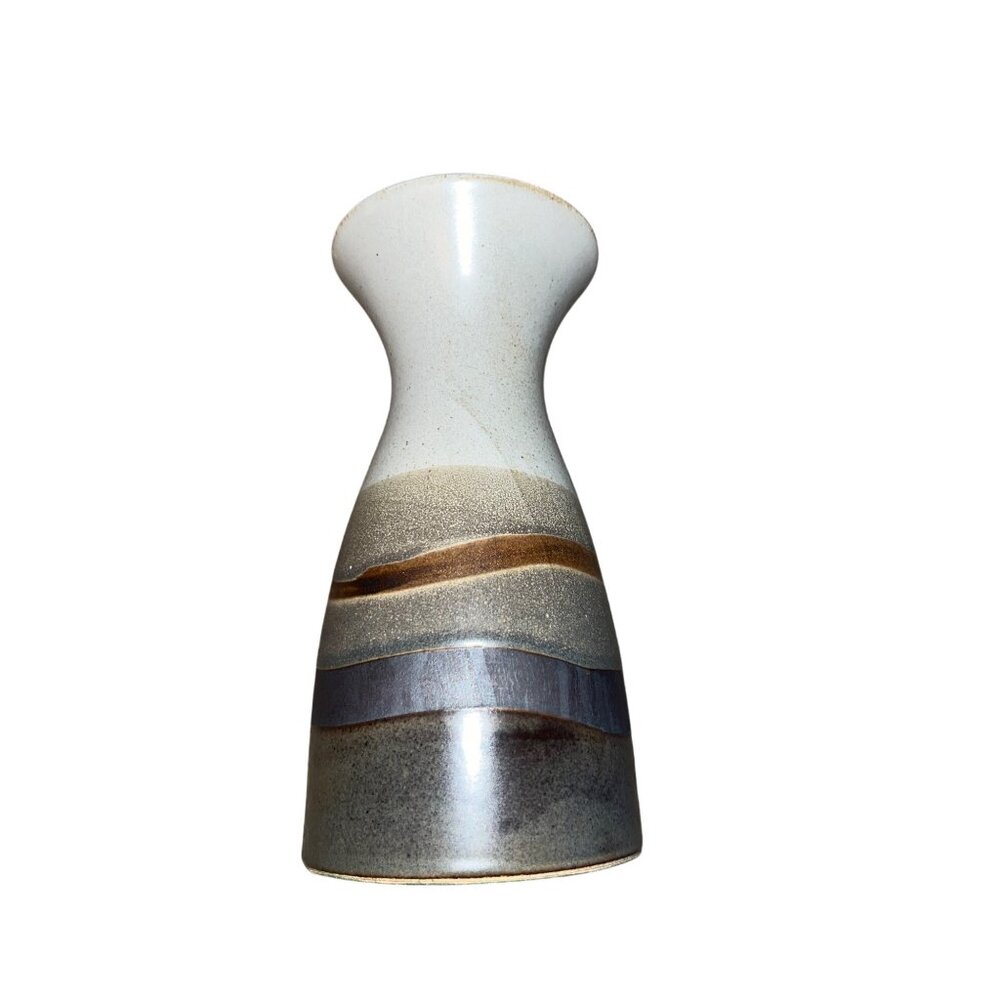 Vintage Otagiri Japan Vase 9” Handcrafted MCM Stoneware Pottery